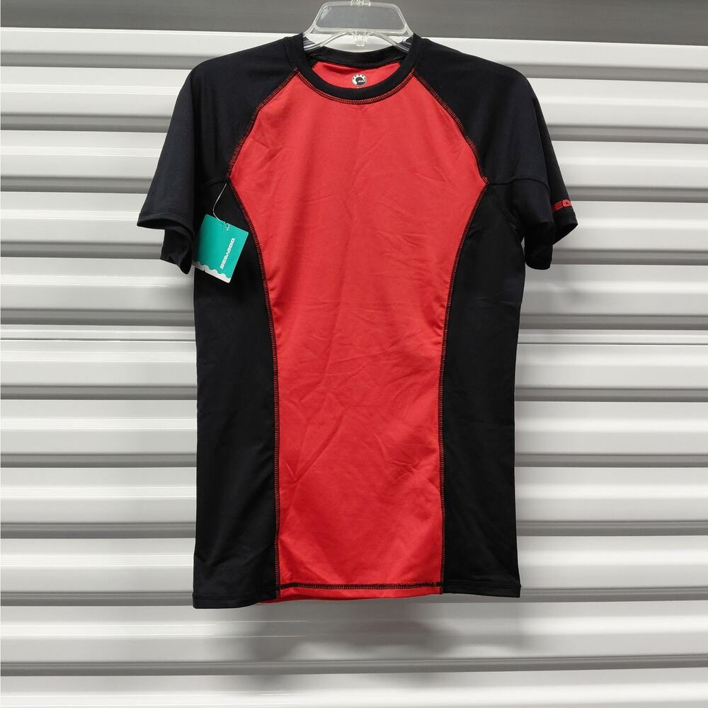 Sea Doo Mens Rashguard Performance Shirt Size Small Red Short Sleeve Outdoor